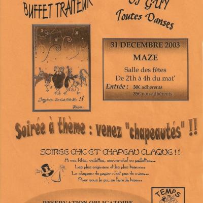 L'affiche du réveillon 2003